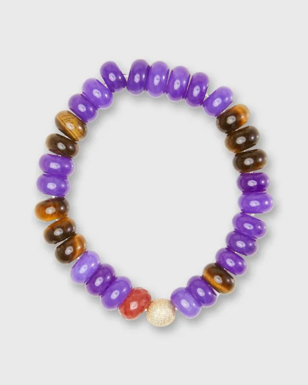 Outlet Seally Mimi Semi Precious Beaded Bracelet Purple Tiger