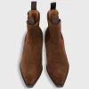 Outlet Ann Mashburn Short Cowboy Boot Brown Suede