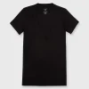 Online Ann Mashburn Short-Sleeved Deep-V Tee Black Pima Cotton