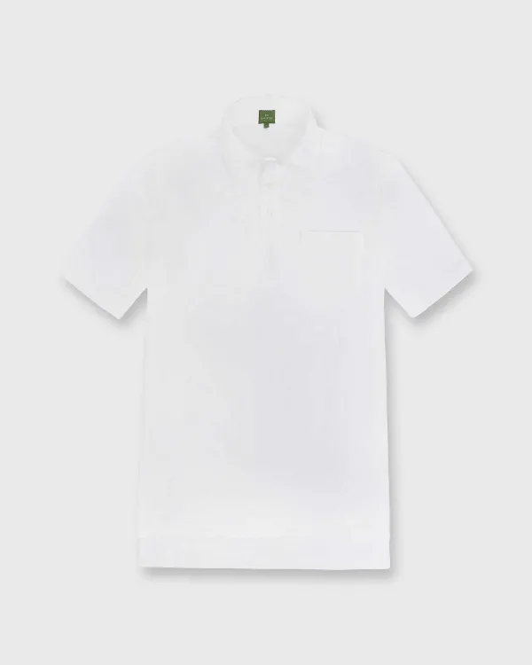 Flash Sale Sid Mashburn Short-Sleeved Polo White Pima Pique