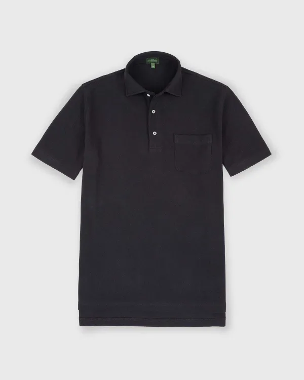 Cheap Sid Mashburn Short-Sleeved Polo Coal Pima Pique