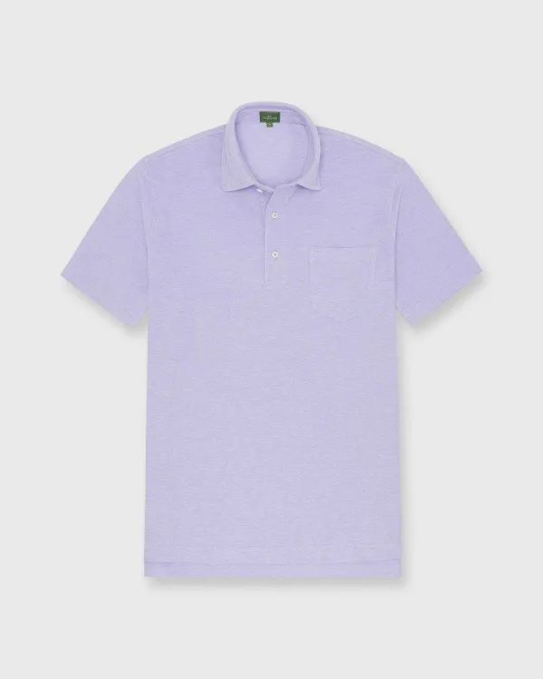 Flash Sale Sid Mashburn Short-Sleeved Polo Lavender Oxford Pima Pique