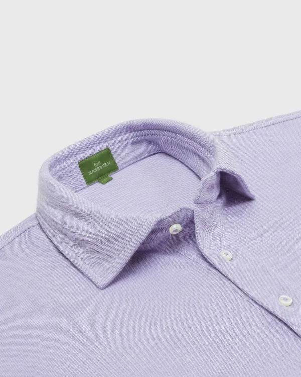 Flash Sale Sid Mashburn Short-Sleeved Polo Lavender Oxford Pima Pique