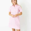 Cheap Ann Mashburn Short-Sleeved Popover Dress Pink Gingham Poplin