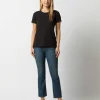 Outlet Ann Mashburn Short-Sleeved Relaxed Tee Black Pima Cotton