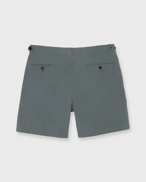 New Sid Mashburn Side-Tab Short Lovat Seersucker