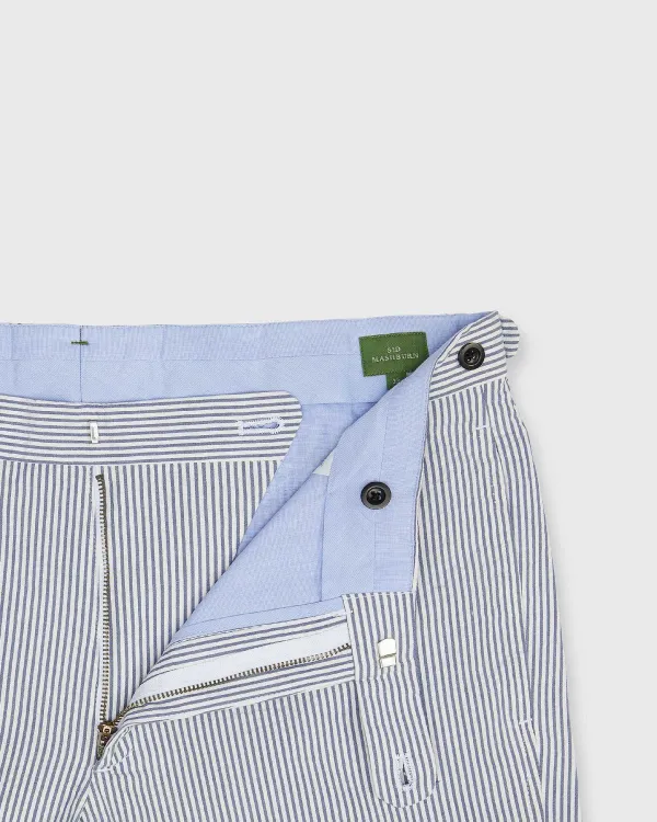 Sale Sid Mashburn Side-Tab Short Blue/White Seersucker