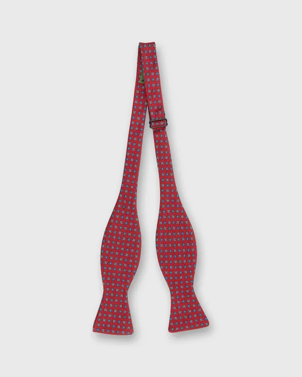 Online Sid Mashburn Silk Bow Tie Red/Blue Foulard