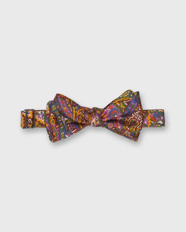 Best Sale Sid Mashburn Silk Bow Tie Yellow/Purple Multi