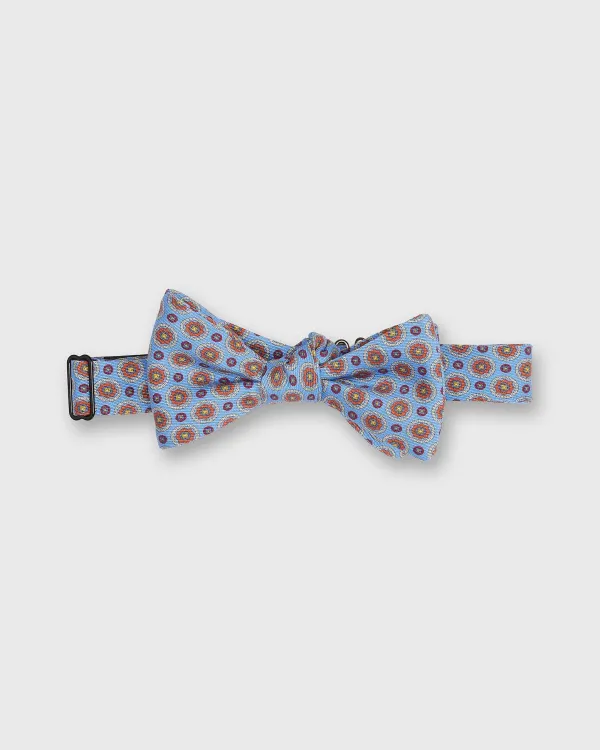 Best Sid Mashburn Silk Bow Tie Light Blue/Red Medallion