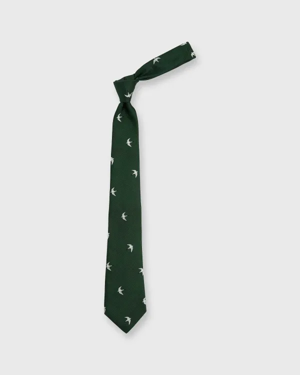 Clearance Sid Mashburn Silk Club Tie Hunter/White/Sky Swallow