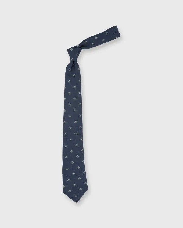 Best Sid Mashburn Silk Faille Club Tie Navy/Lavender/Green Laurel