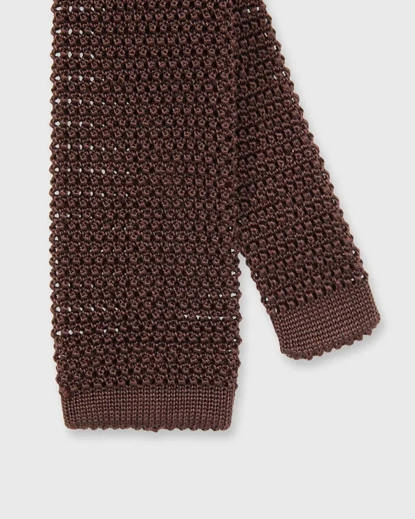 Online Sid Mashburn Silk Knit Tie Chocolate