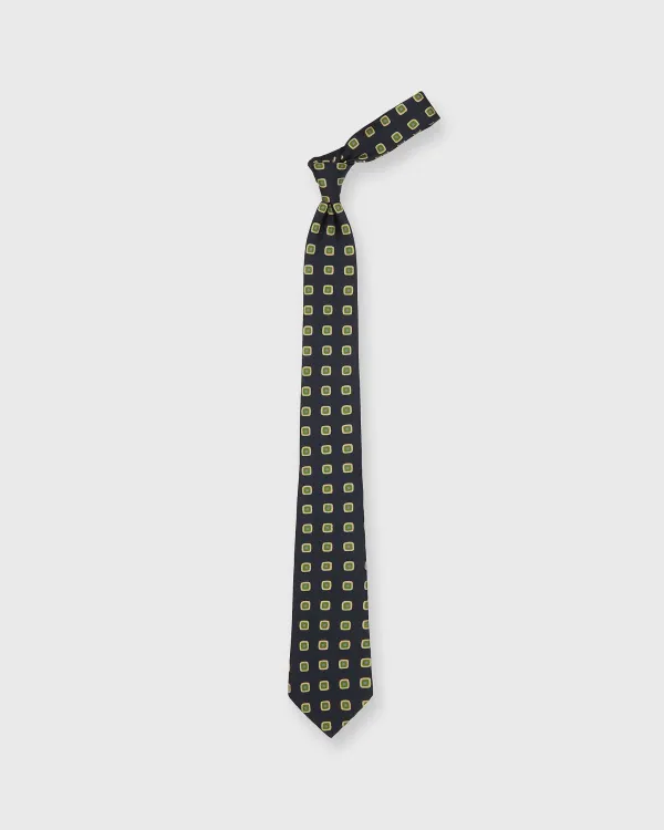 Best Sale Sid Mashburn Silk Print Tie Midnight/Moss Diamond