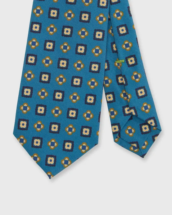 Sale Sid Mashburn Silk Print Tie River/Navy/Chartreuse Medallion