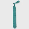 Outlet Salvatore Ferragamo Silk Print Tie Green/Sky Ropes