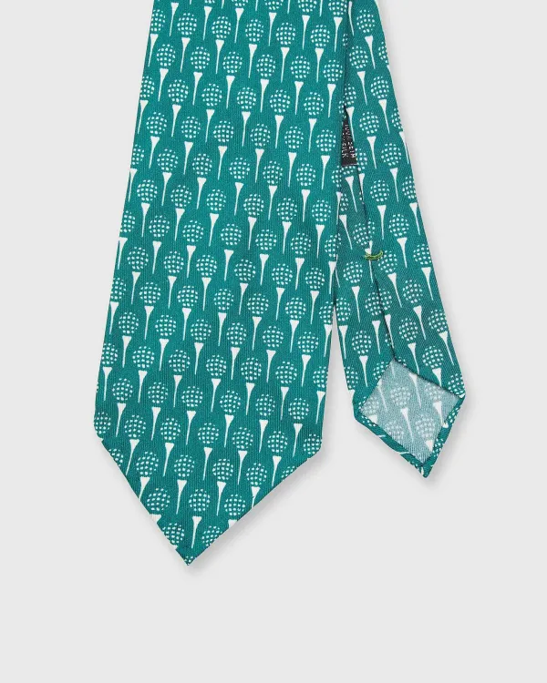 Best Sid Mashburn Silk Print Tie Green Golf Print