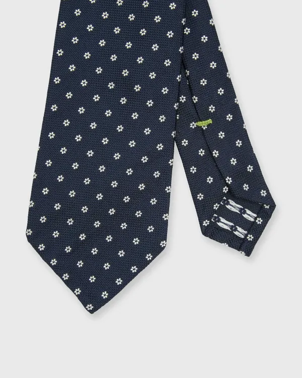 Best Sale Sid Mashburn Silk Woven Tie Navy/White Flower