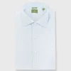 Clearance Sid Mashburn Slim-Fit Spread Collar Dress Shirt Sky Blue Roxford