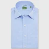 Hot Sid Mashburn Slim-Fit Spread Collar Sport Shirt Light Blue Chambray