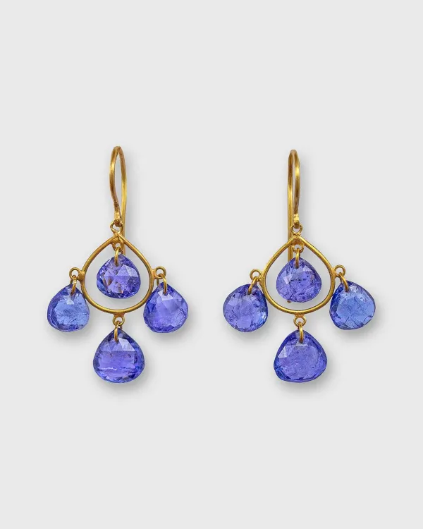 Best Marie-Hélène de Taillac Small Candeliere Earrings Tanzanite