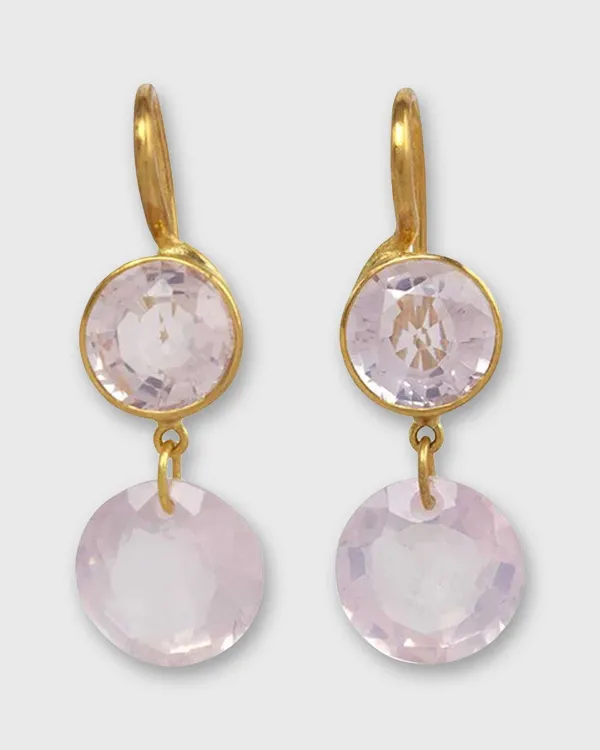 Outlet Marie-Hélène de Taillac Small Incandescence Earrings Rose Quartz