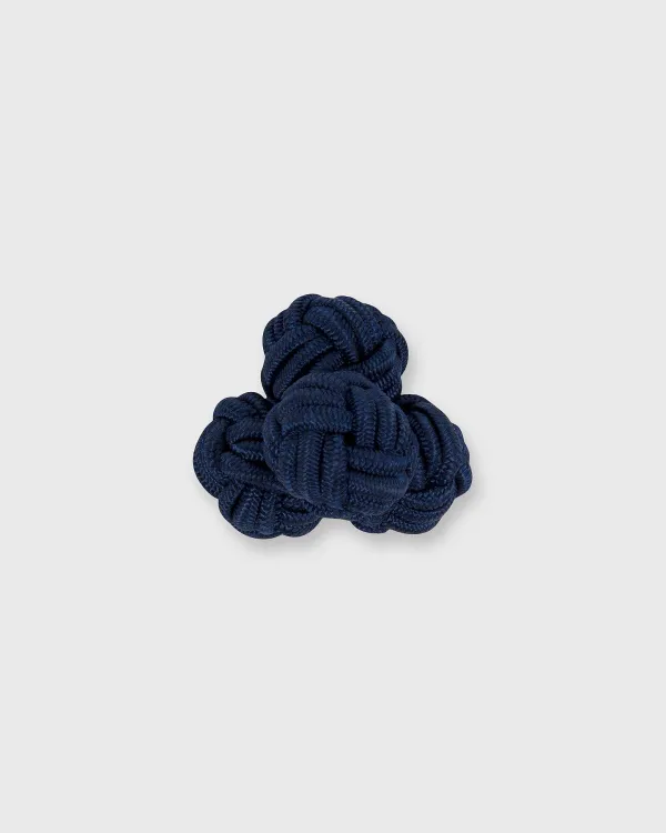 Fashion Sid Mashburn Small Silk Knot Cufflinks Navy