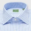 Best Sid Mashburn Spread Collar Dress Shirt Sky/Blue Multi Stripe Poplin