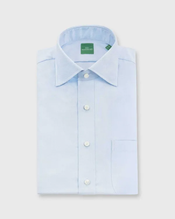 Shop Sid Mashburn Spread Collar Dress Shirt Sky Blue Roxford