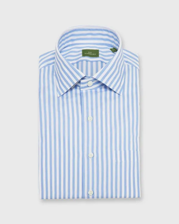 Shop Sid Mashburn Spread Collar Dress Shirt Sky Awning Stripe Poplin