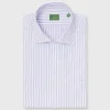 Cheap Sid Mashburn Spread Collar Dress Shirt Lavender Multi Stripe Poplin