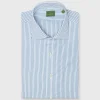 Cheap Sid Mashburn Spread Collar Dress Shirt Aegean Stripe Poplin