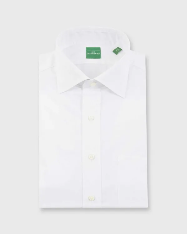 Discount Sid Mashburn Spread Collar Dress Shirt White Poplin