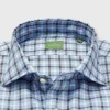 Cheap Sid Mashburn Spread Collar Sport Shirt Blue/Brown/White Plaid Oxford