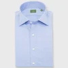 Hot Sid Mashburn Spread Collar Sport Shirt Light Blue Chambray