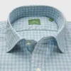 Sale Sid Mashburn Spread Collar Sport Shirt Sage/Peri Gingham Poplin