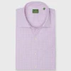 Discount Sid Mashburn Spread Collar Sport Shirt Watermelon/Sky/Blue Tattersall Poplin