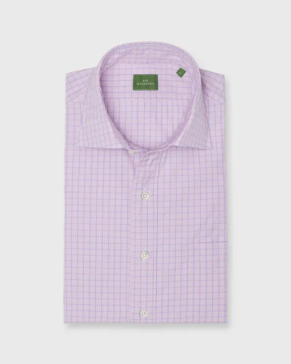 Discount Sid Mashburn Spread Collar Sport Shirt Watermelon/Sky/Blue Tattersall Poplin