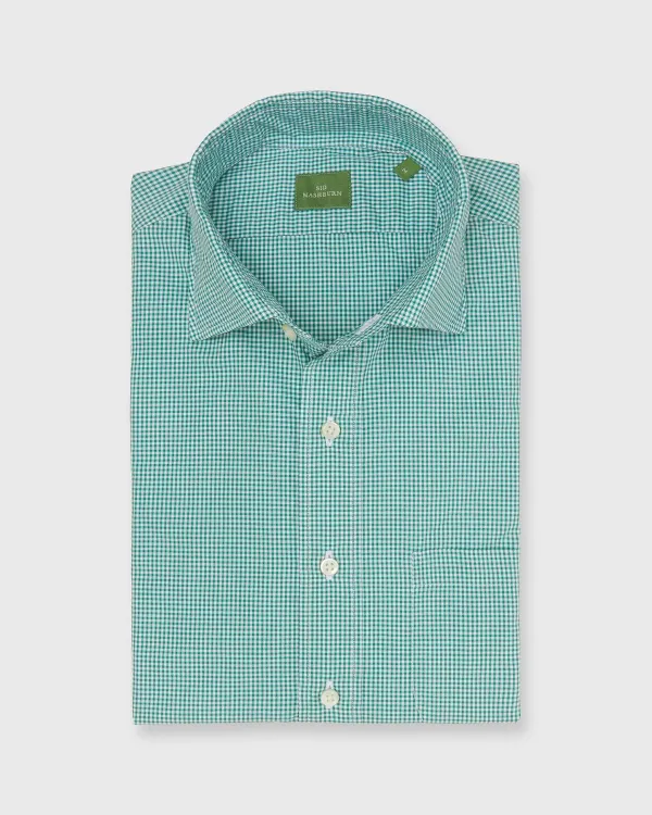 Online Sid Mashburn Spread Collar Sport Shirt Kelly Micro Gingham Poplin