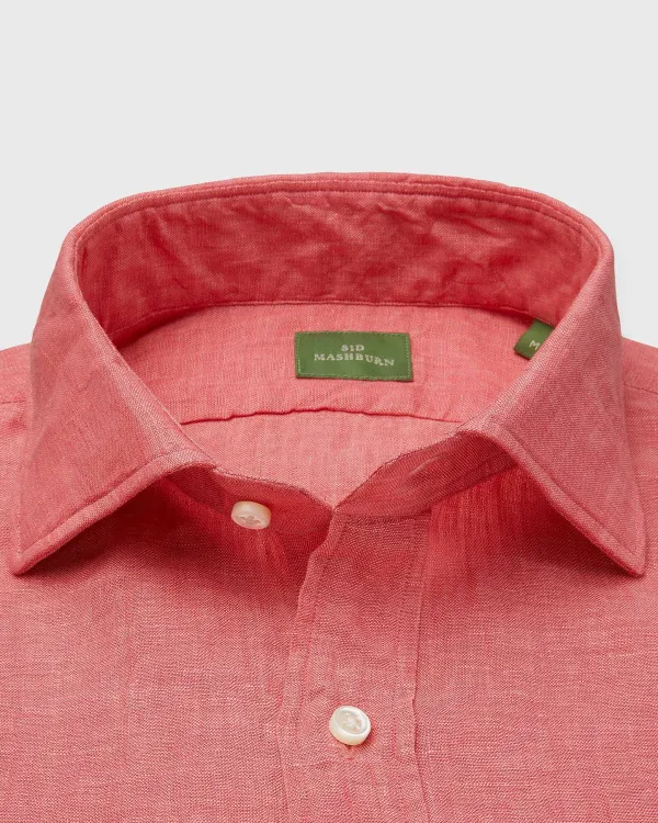 Clearance Sid Mashburn Spread Collar Sport Shirt Poppy Linen