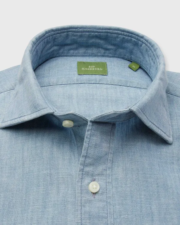 Flash Sale Sid Mashburn Spread Collar Sport Shirt Extra Light Washed Chambray