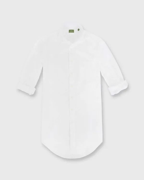 Discount Sid Mashburn Spread Collar Sport Shirt White Poplin