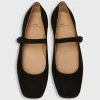 New Ann Mashburn Square-Toe Mary Jane Black Suede