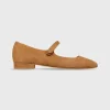 Cheap Ann Mashburn Square-Toe Mary Jane Tan Suede