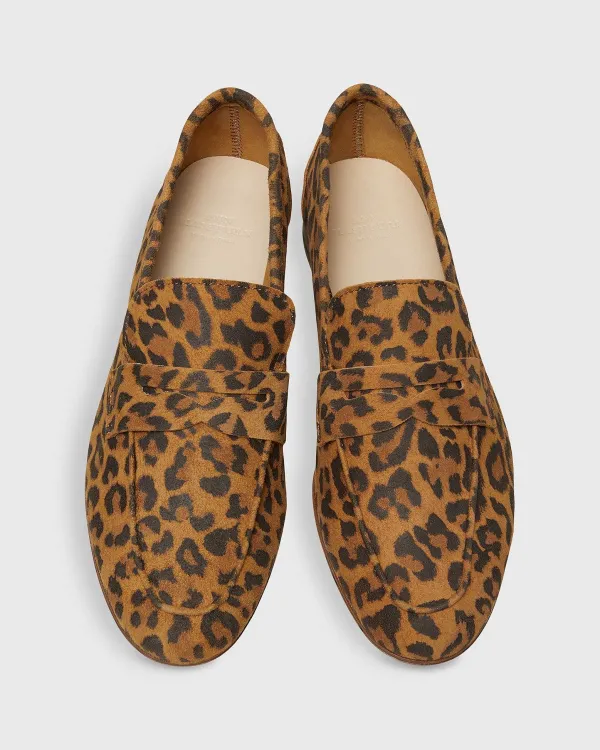 Discount Ann Mashburn Summer Penny Loafer Leopard Print Suede