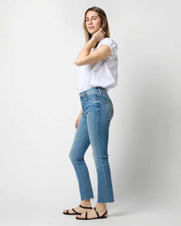 Online Mother Denim The Mid Rise Dazzler Ankle Fray Jean Riding The Cliffside