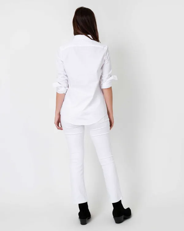 Flash Sale Ann Mashburn Tomboy Popover Shirt White Poplin