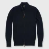 Store Sid Mashburn Track Jacket Sweater Navy Cashmere