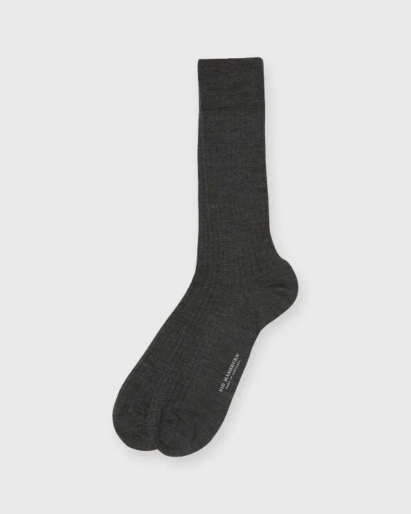 Outlet Sid Mashburn Trouser Dress Socks Heather Grey Extra Fine Merino