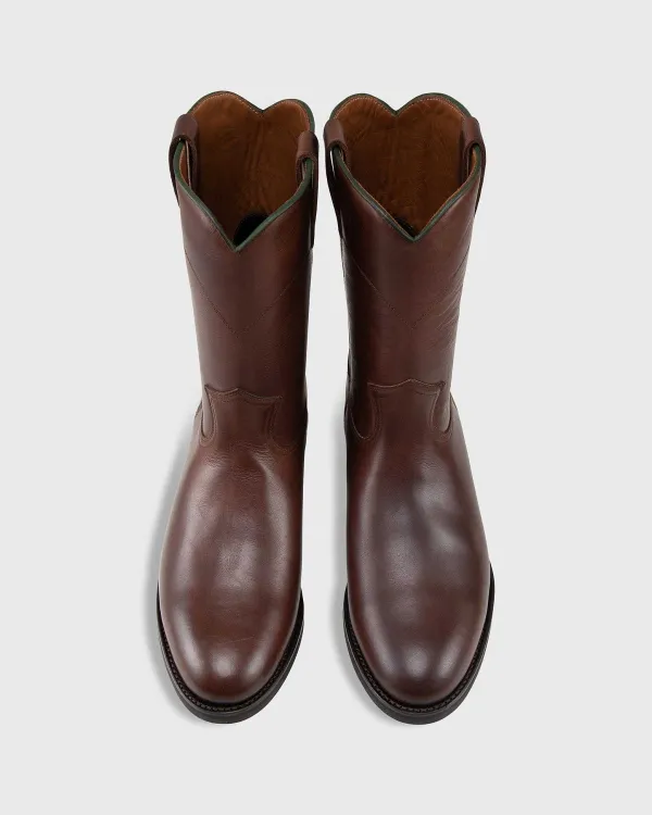 Sale Sid Mashburn Vaquero Roper Boot Dark Brown Leather